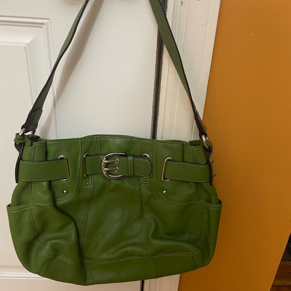 Tignanello Green Leather Shoulder Bag - Picture 6 of 12